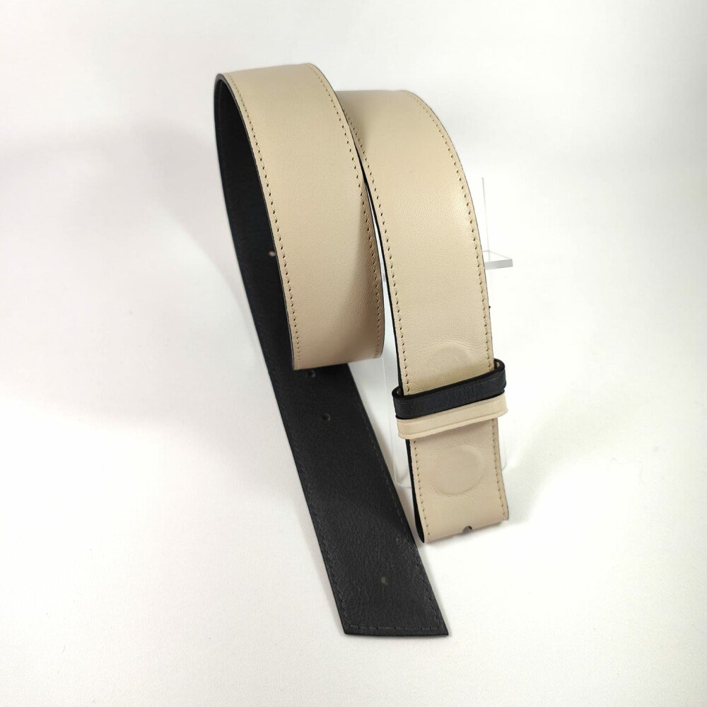 Ceinture reversible femme Carbone / Nude
